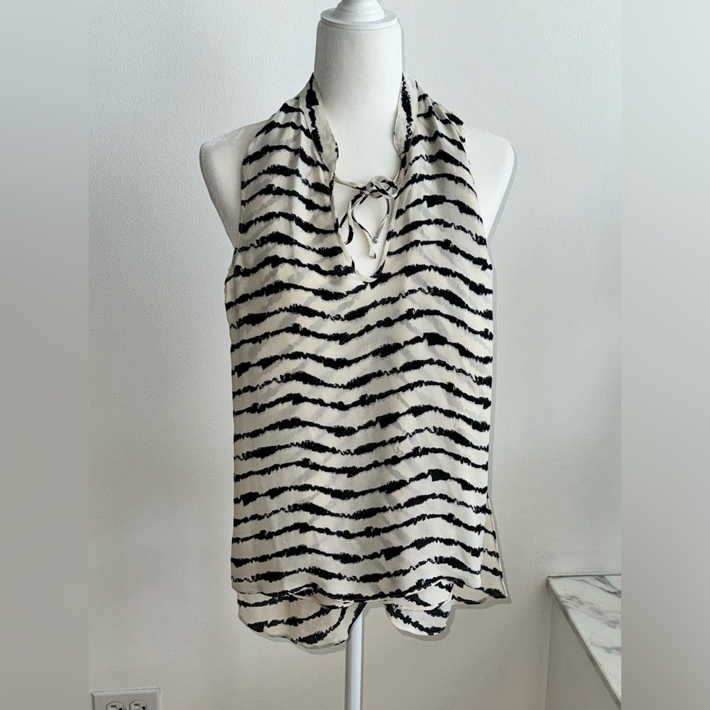 Parker Silk Open Back Cape Blouse Size XS